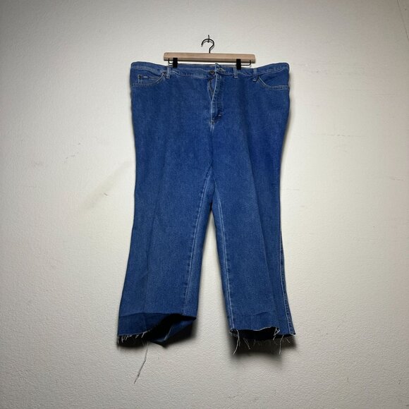 VTG Lee Denim Jeans Pants Men 90s Western Cowboy Tall 48x30 Workwear Distressed - Picture 1 of 16